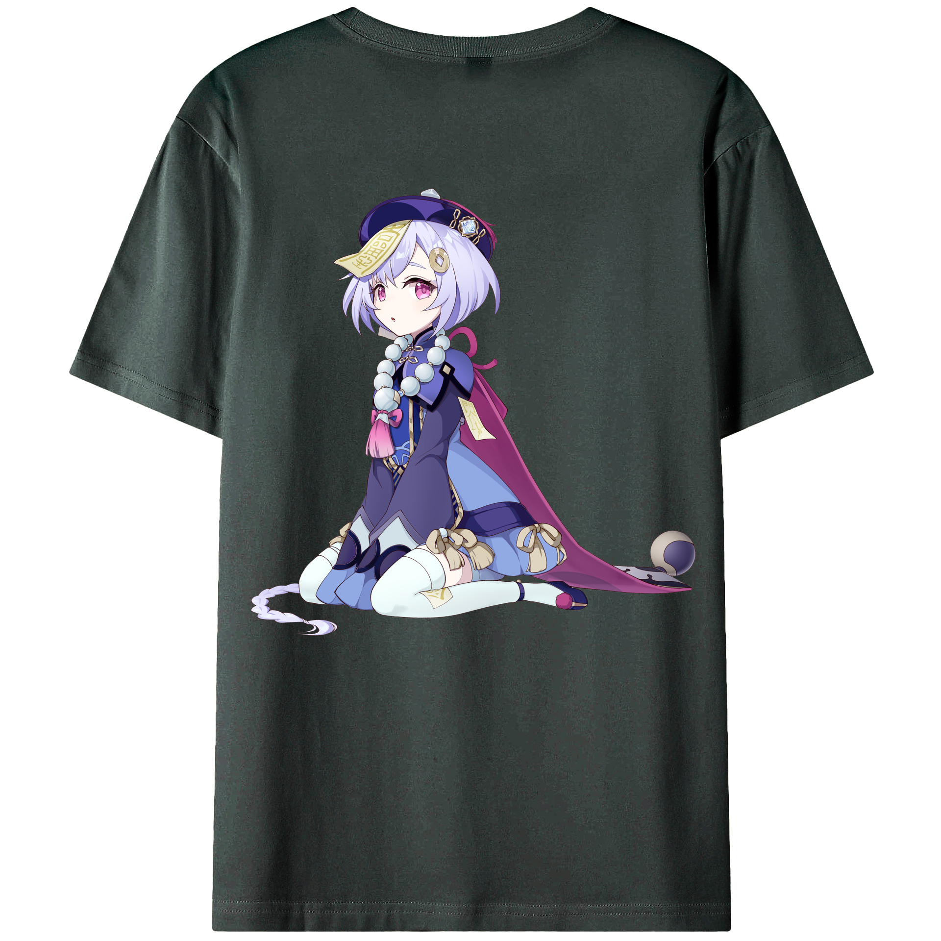 げんし神 七七 なな  genshin Nana 綿100％ メンズ半袖Tシャツ（バックプリント） 通気性